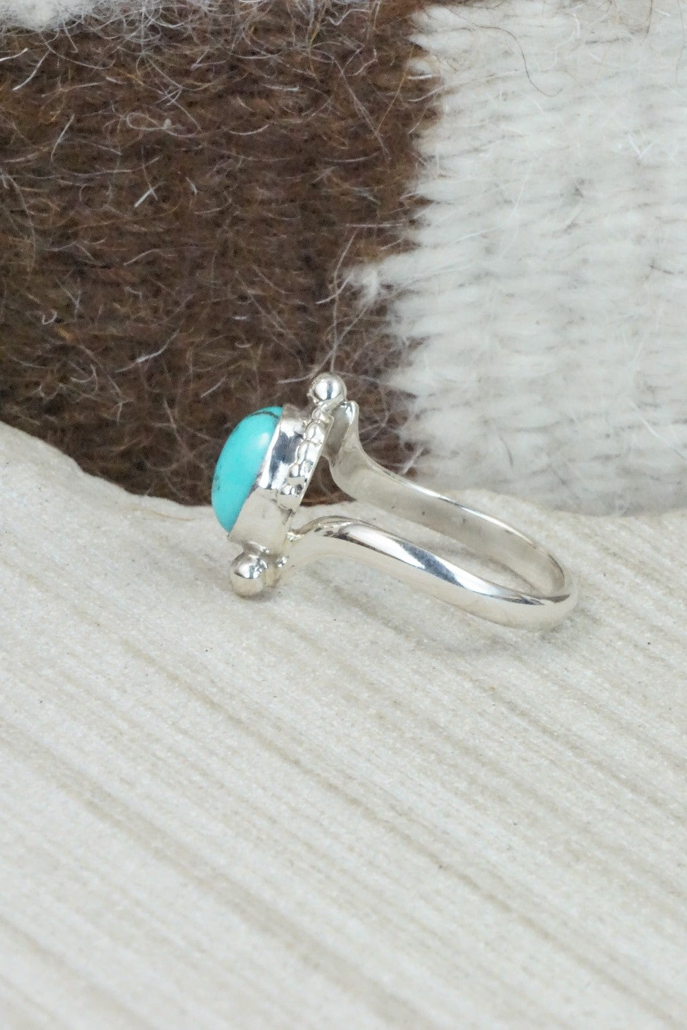 Turquoise & Sterling Silver Ring - Roberta Begay - Size 7.5
