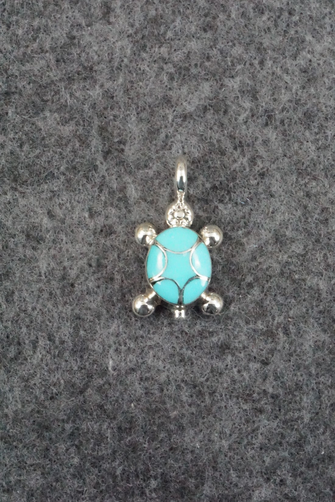 Turquoise & Sterling Silver Pendant - Amielda Peynetsa