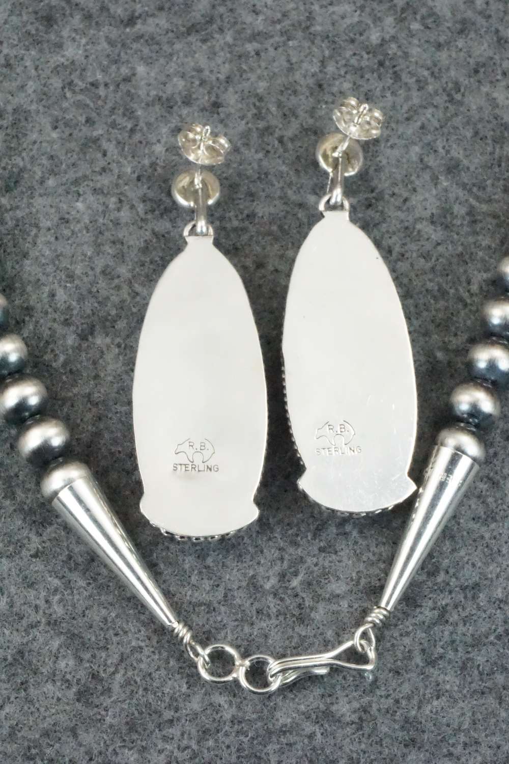 Turquoise & Sterling Silver Squash Blossom Set - Tom Lewis