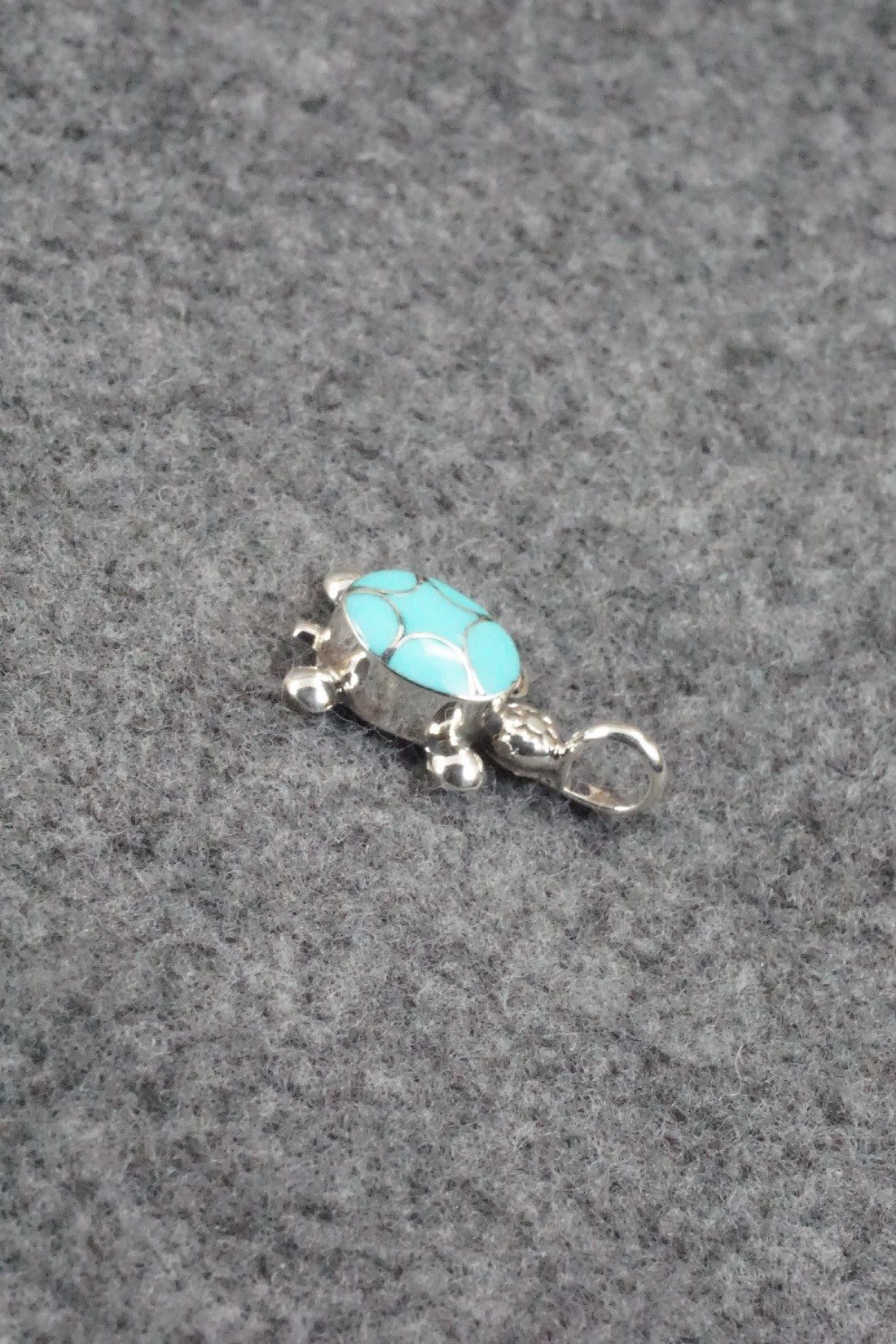Turquoise & Sterling Silver Pendant - Amielda Peynetsa