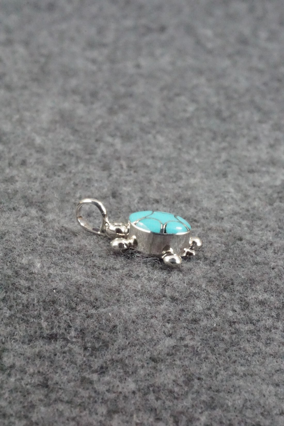 Turquoise & Sterling Silver Pendant - Amielda Peynetsa