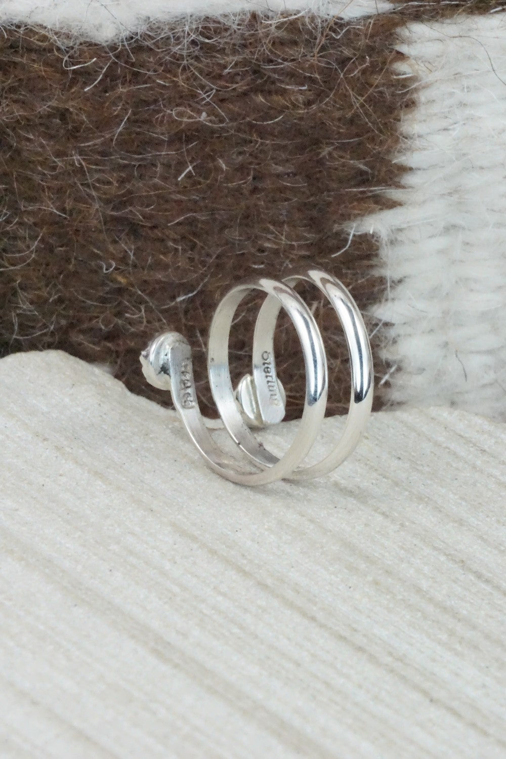 Turquoise & Sterling Silver Ring - Yolanda Skeets - Size 6.75