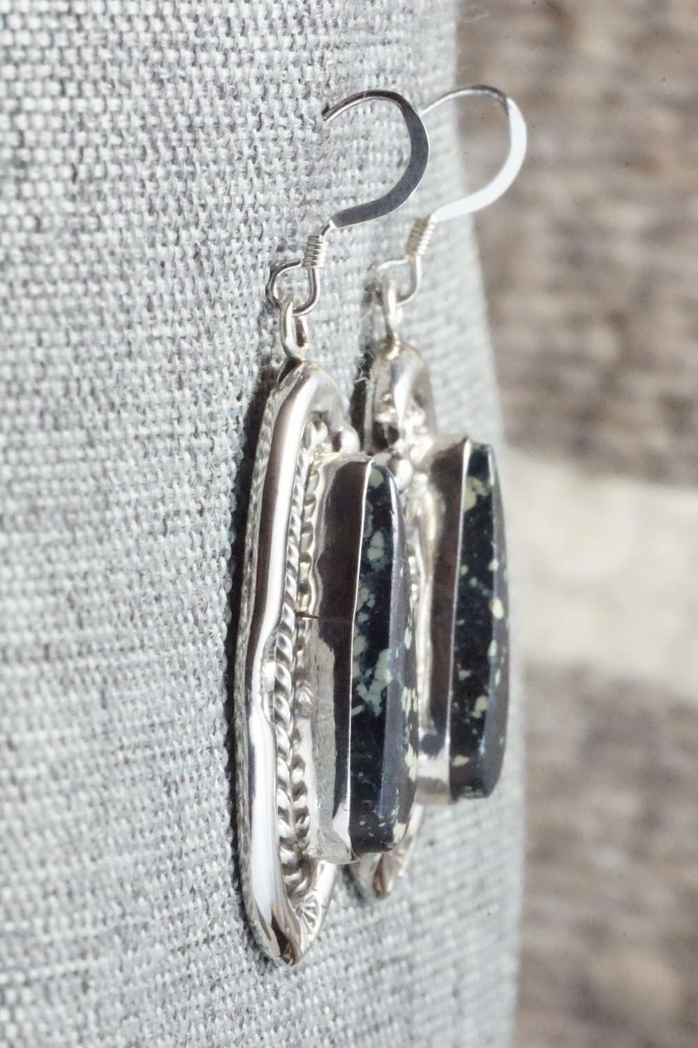 Variscite & Sterling Silver Earrings - Samuel Yellowhair