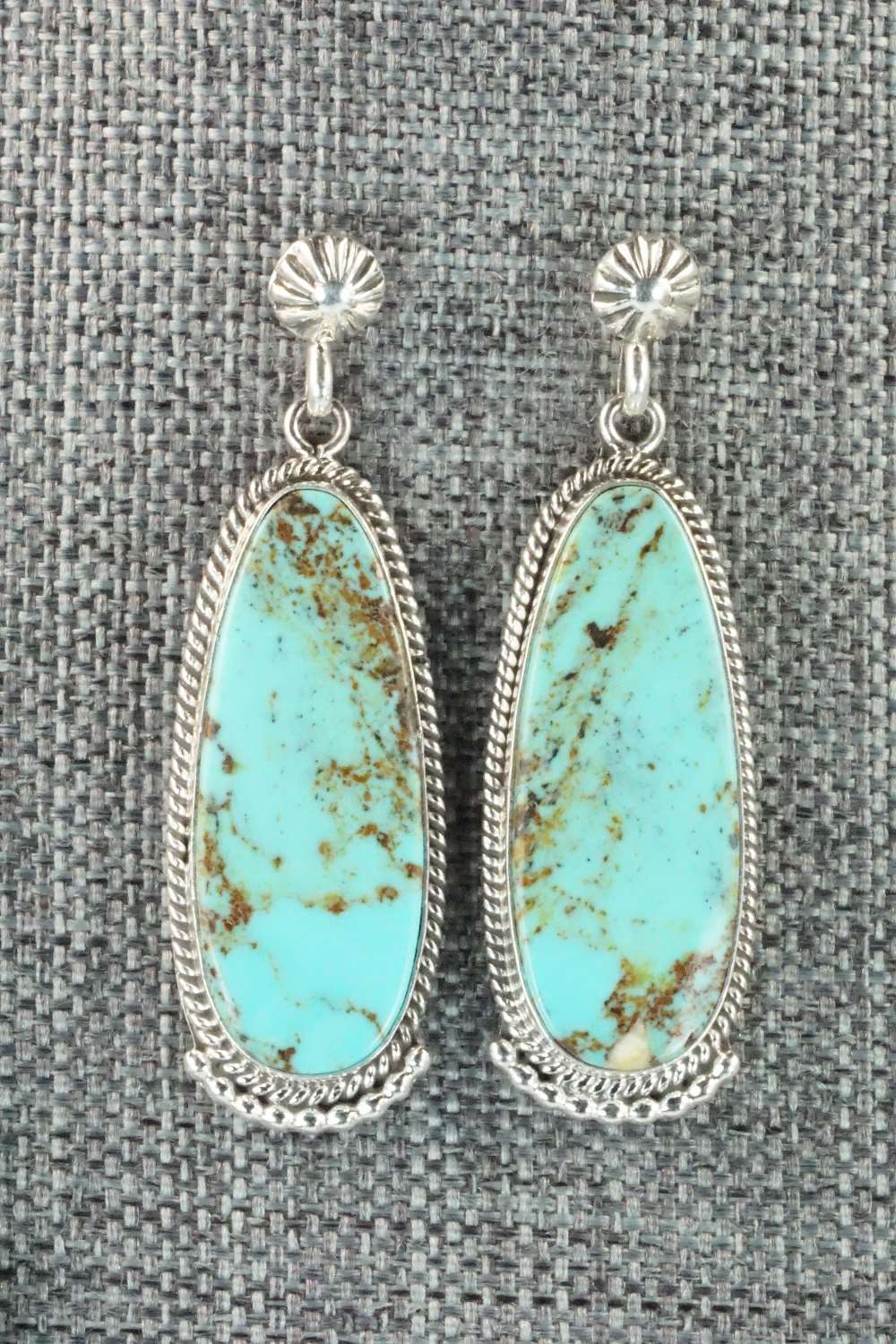 Turquoise & Sterling Silver Squash Blossom Set - Tom Lewis