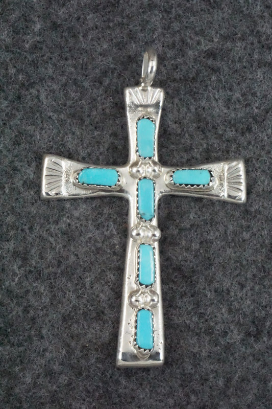Turquoise & Sterling Silver Pendant - Verona Quam