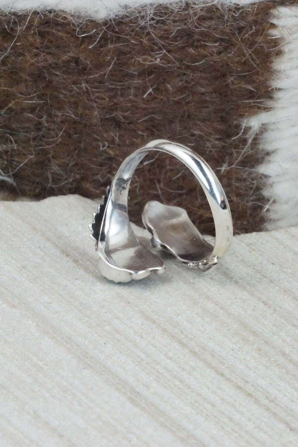 Turquoise & Sterling Silver Ring - Etta Belin - Size 8