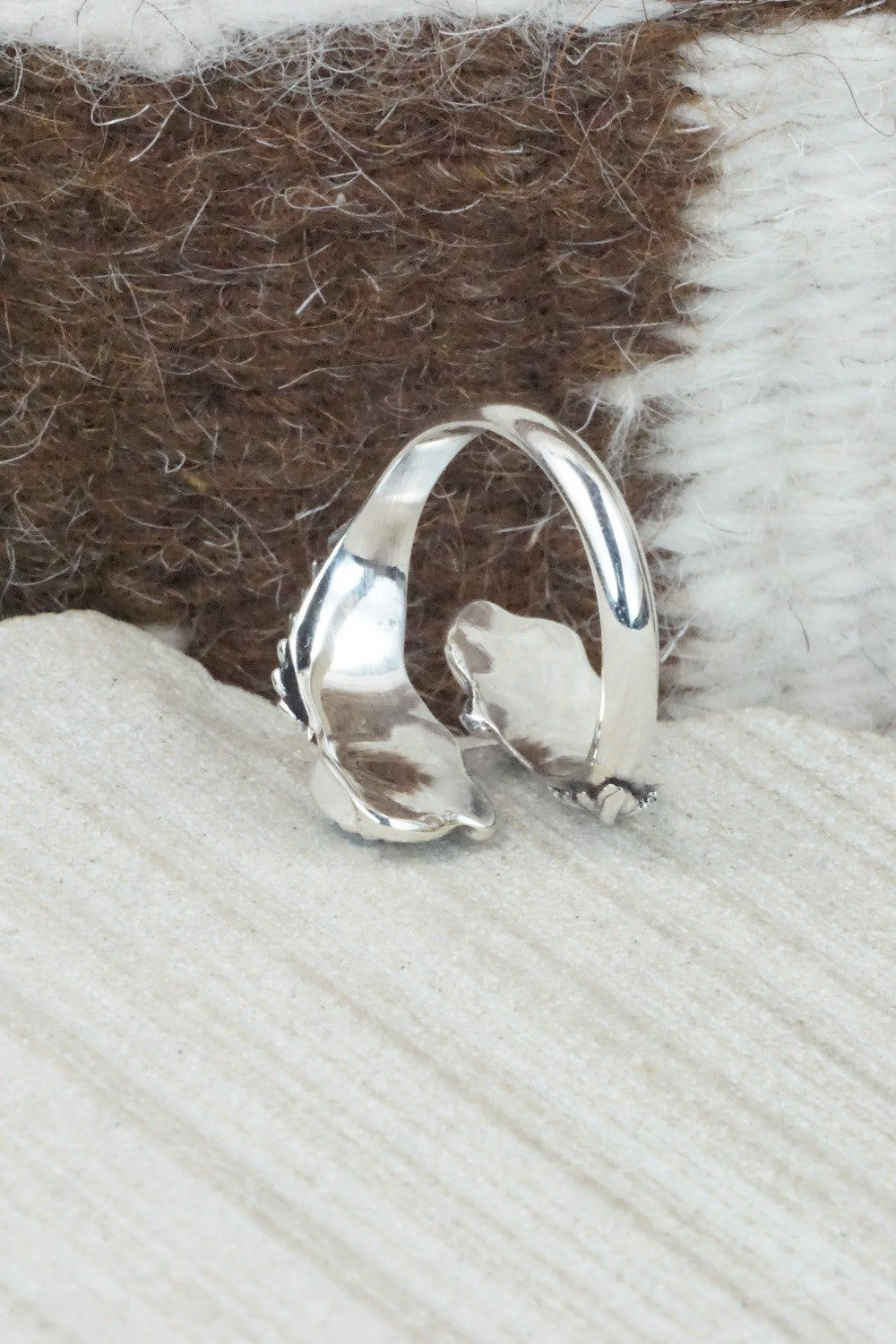 Turquoise & Sterling Silver Ring - Etta Belin - Size 8