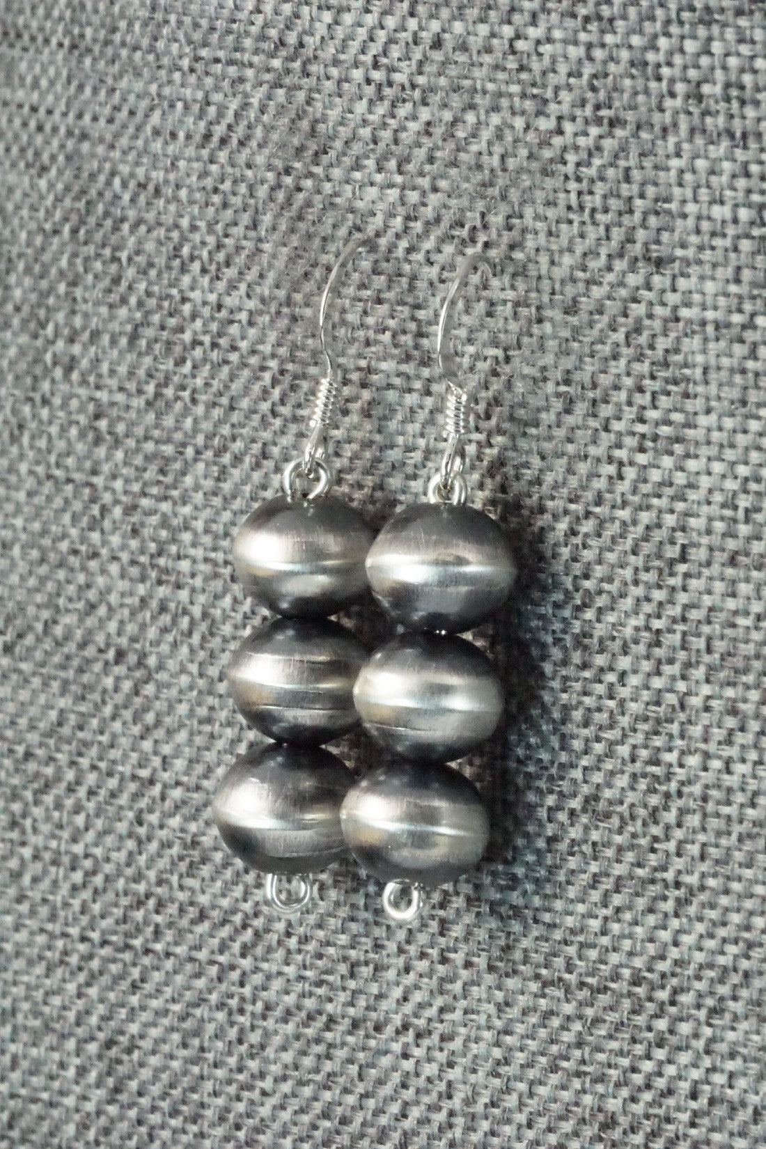 Sterling Silver Navajo Pearl Earrings - Preston Haley