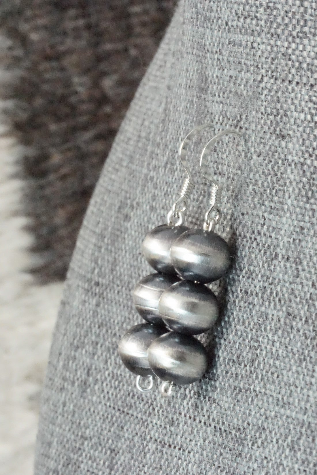 Sterling Silver Navajo Pearl Earrings - Preston Haley