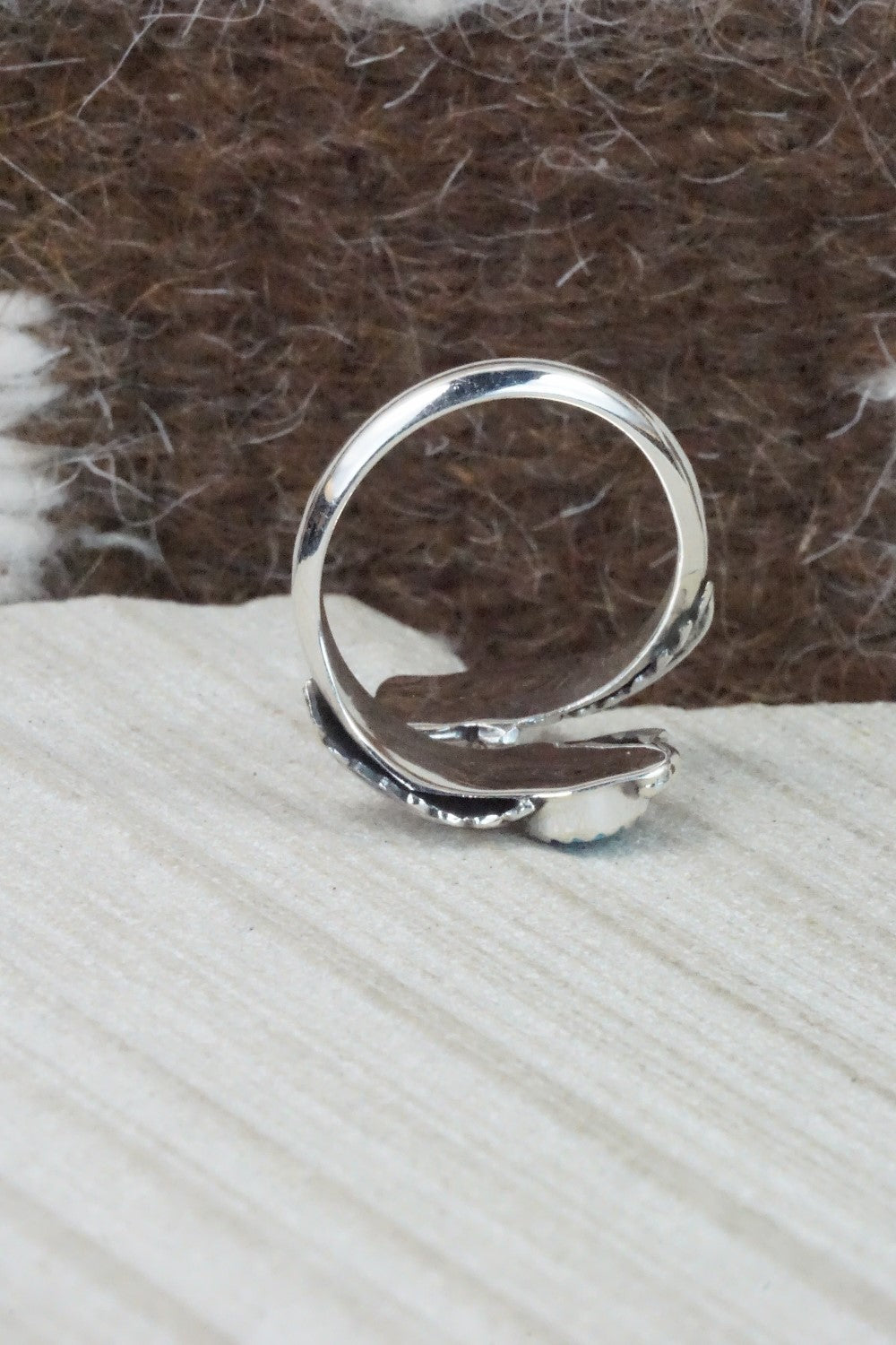Turquoise & Sterling Silver Ring - Etta Belin - Size 8