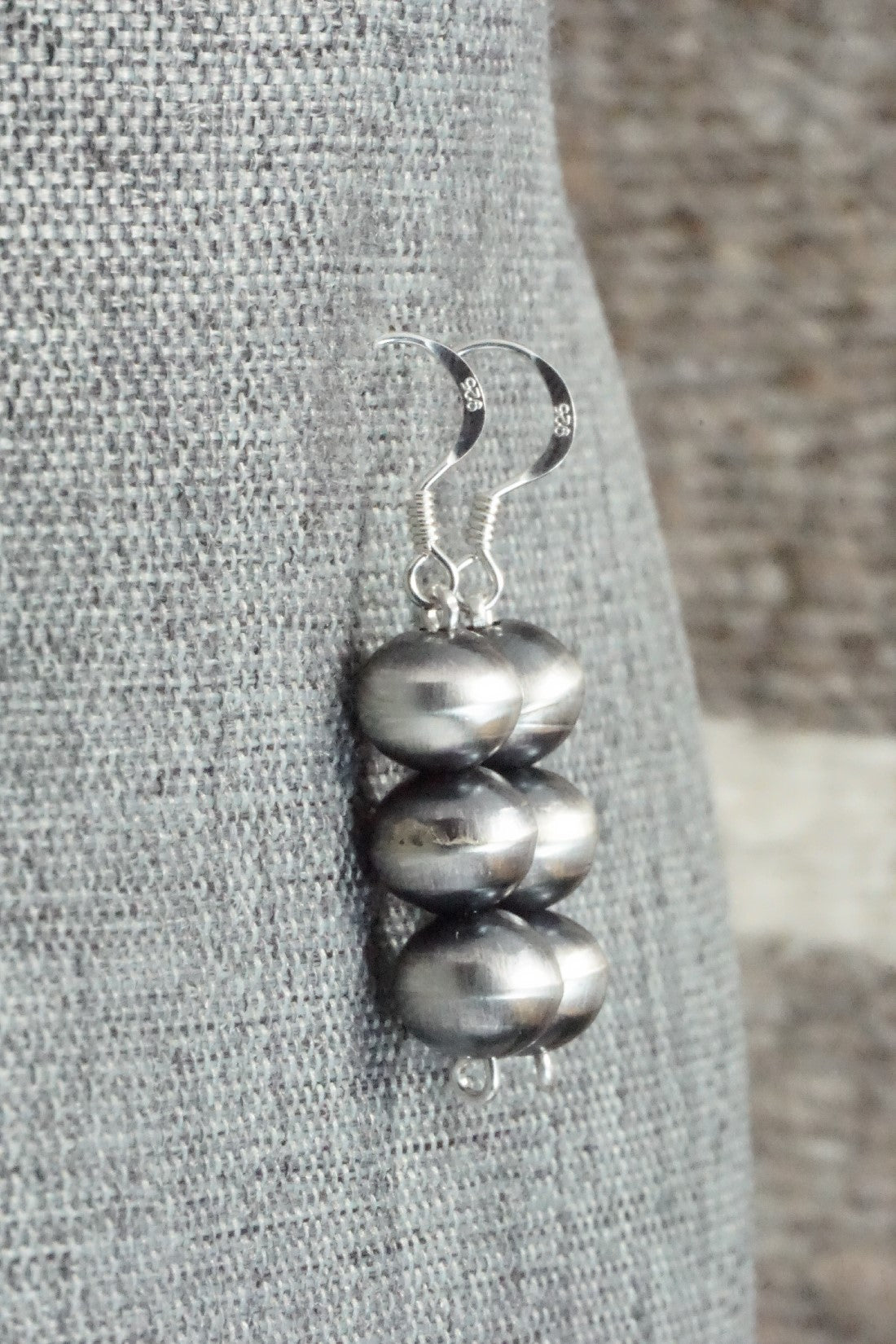 Sterling Silver Navajo Pearl Earrings - Preston Haley