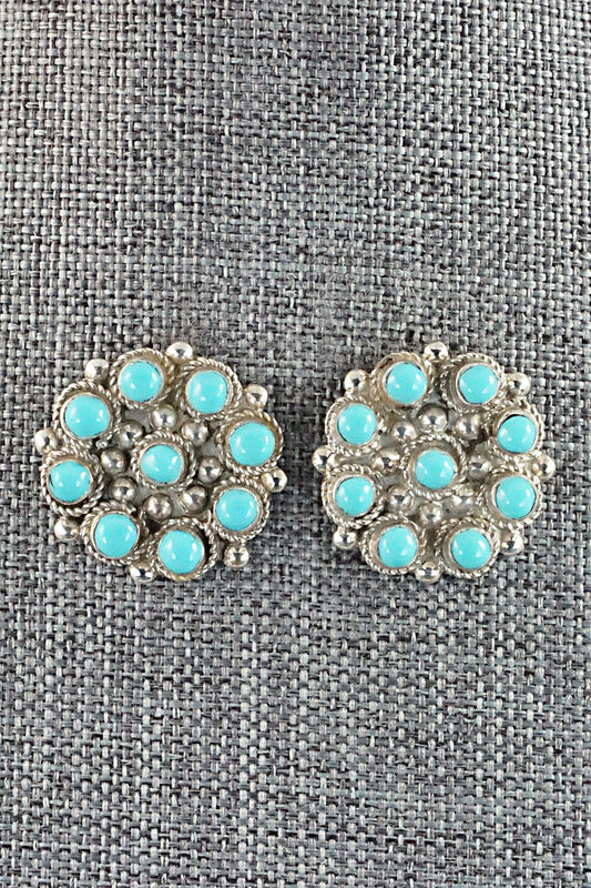 Turquoise & Sterling Silver Earrings - Terrance Panteah & Tammy Johnson