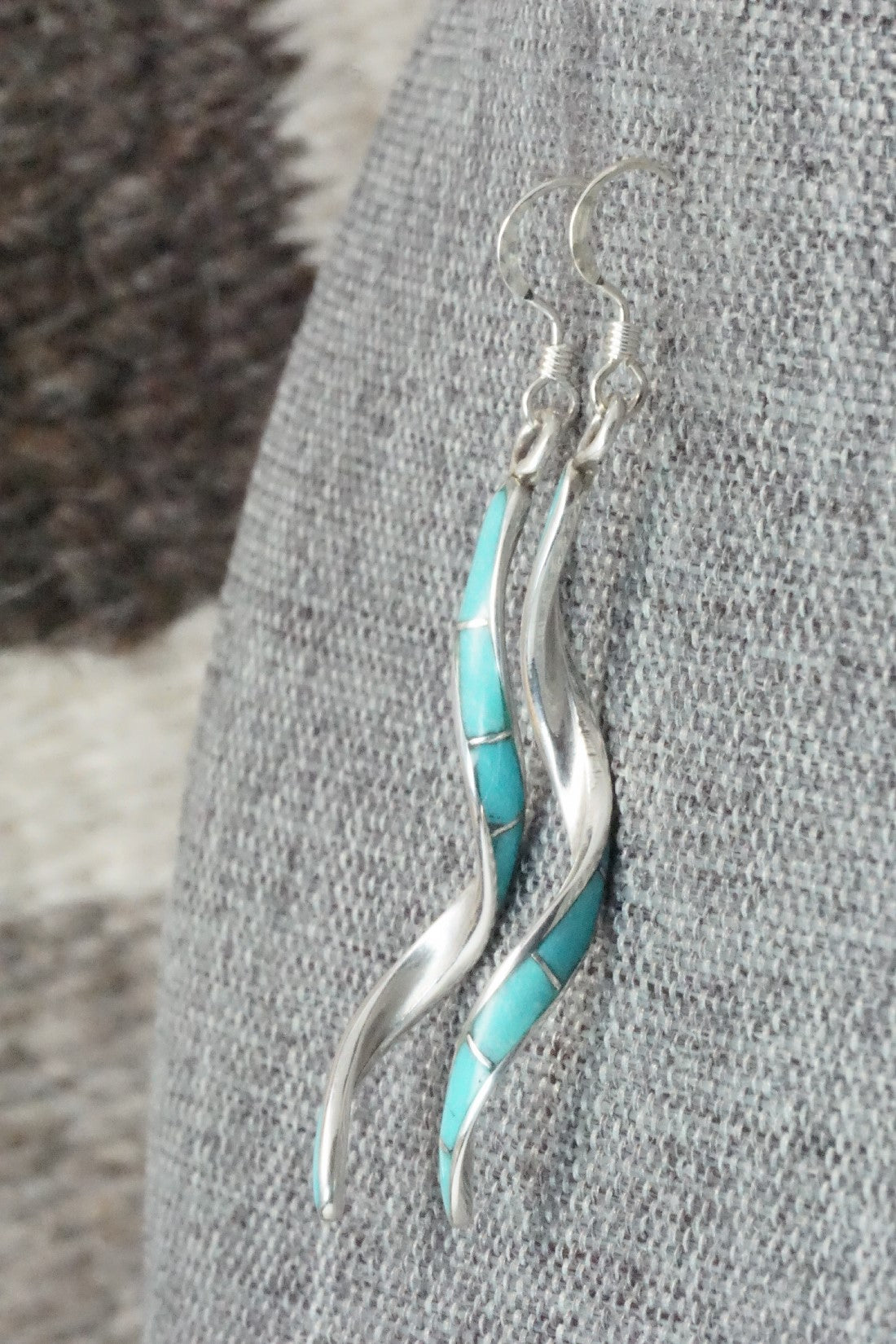 Turquoise & Sterling Silver Earrings - Ira Johnson