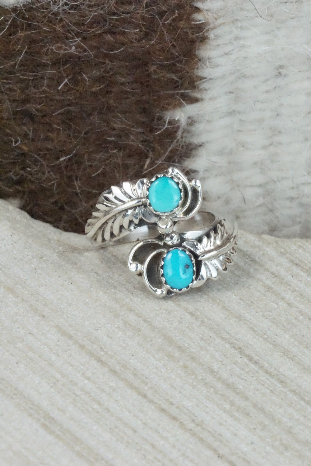 Turquoise & Sterling Silver Ring - Etta Belin - Size 6.25