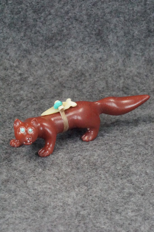 Wolf Zuni Fetish Carving - Albert Eustace