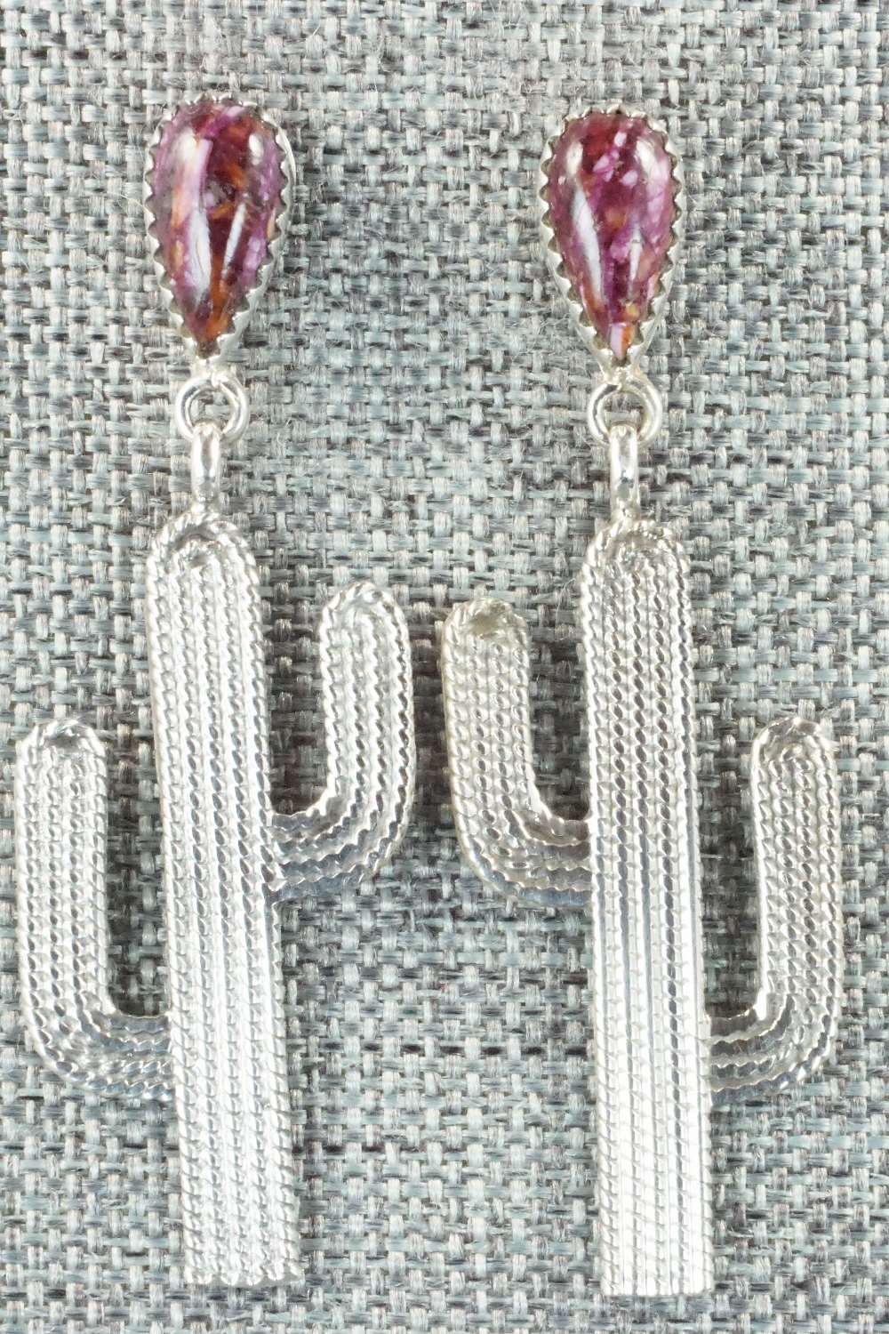 Spiny Oyster & Sterling Silver Earrings - Verley Betone