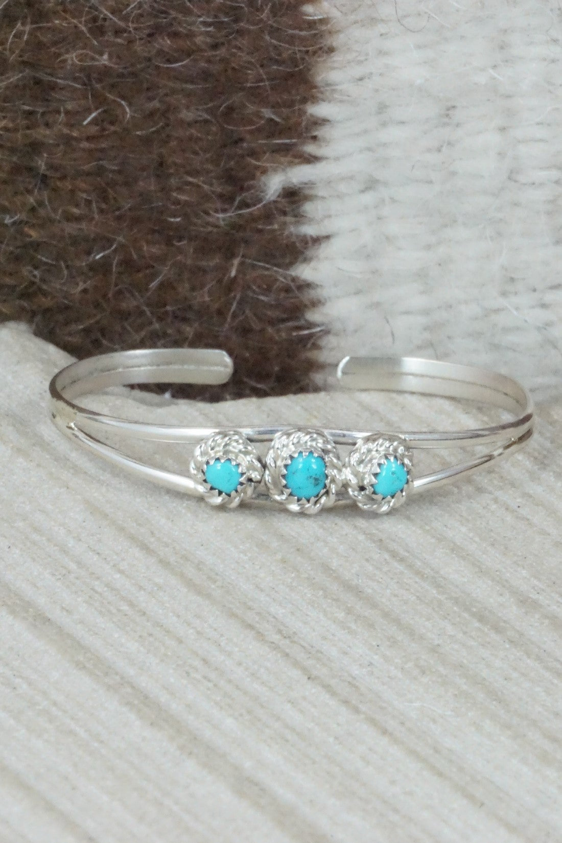 Turquoise & Sterling Silver Bracelet - Elton Cadman