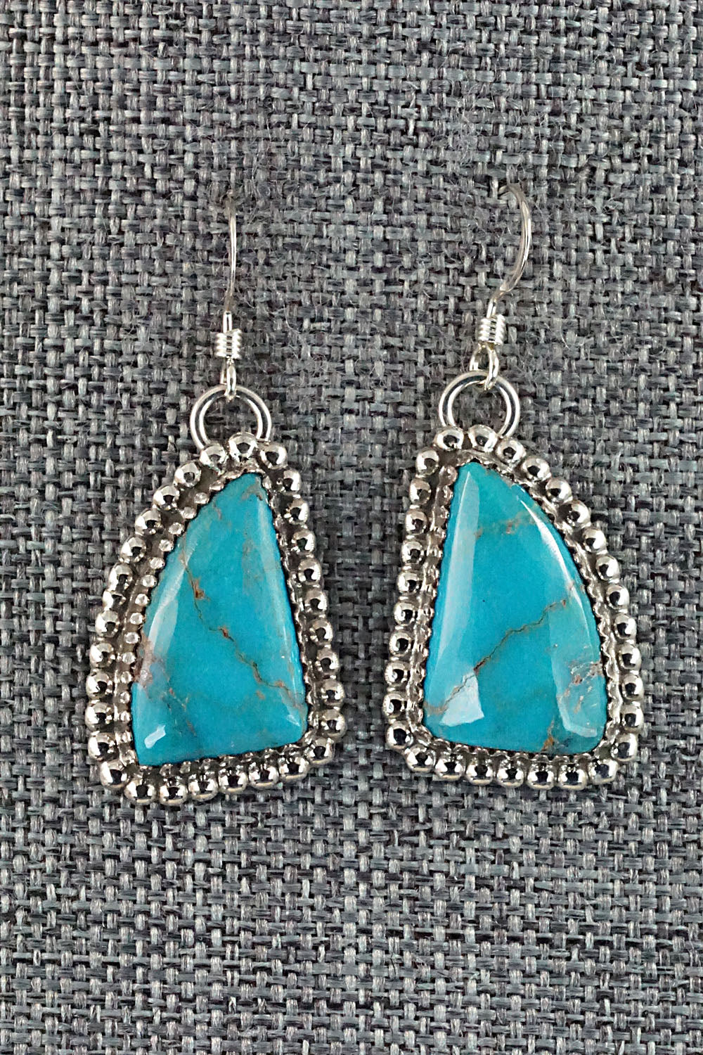 Turquoise & Sterling Silver Earrings - Alvin Joe