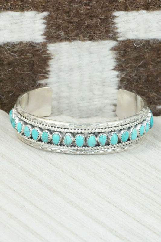 Turquoise & Sterling Silver Bracelet - Erick Wilson