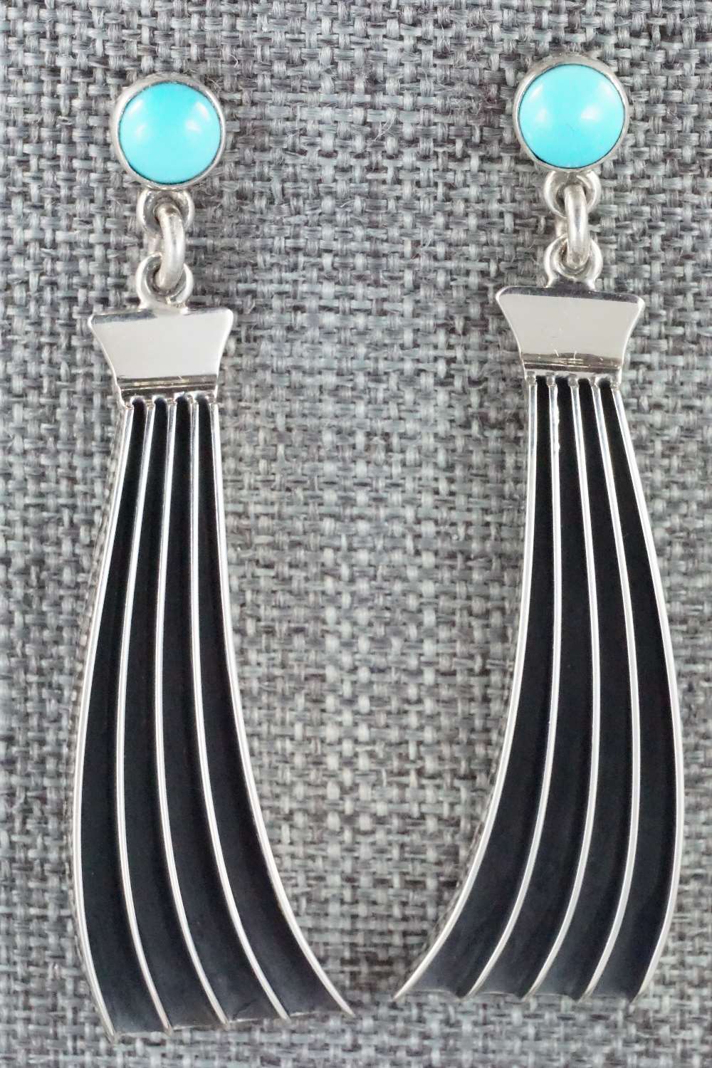 Turquoise & Sterling Silver Earrings - James Bahe