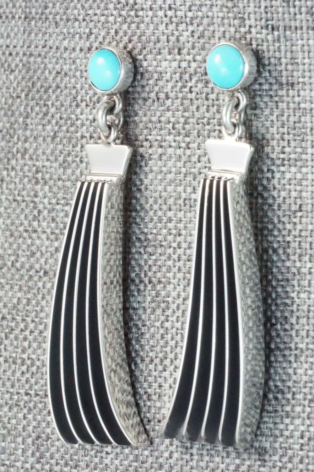 Turquoise & Sterling Silver Earrings - James Bahe