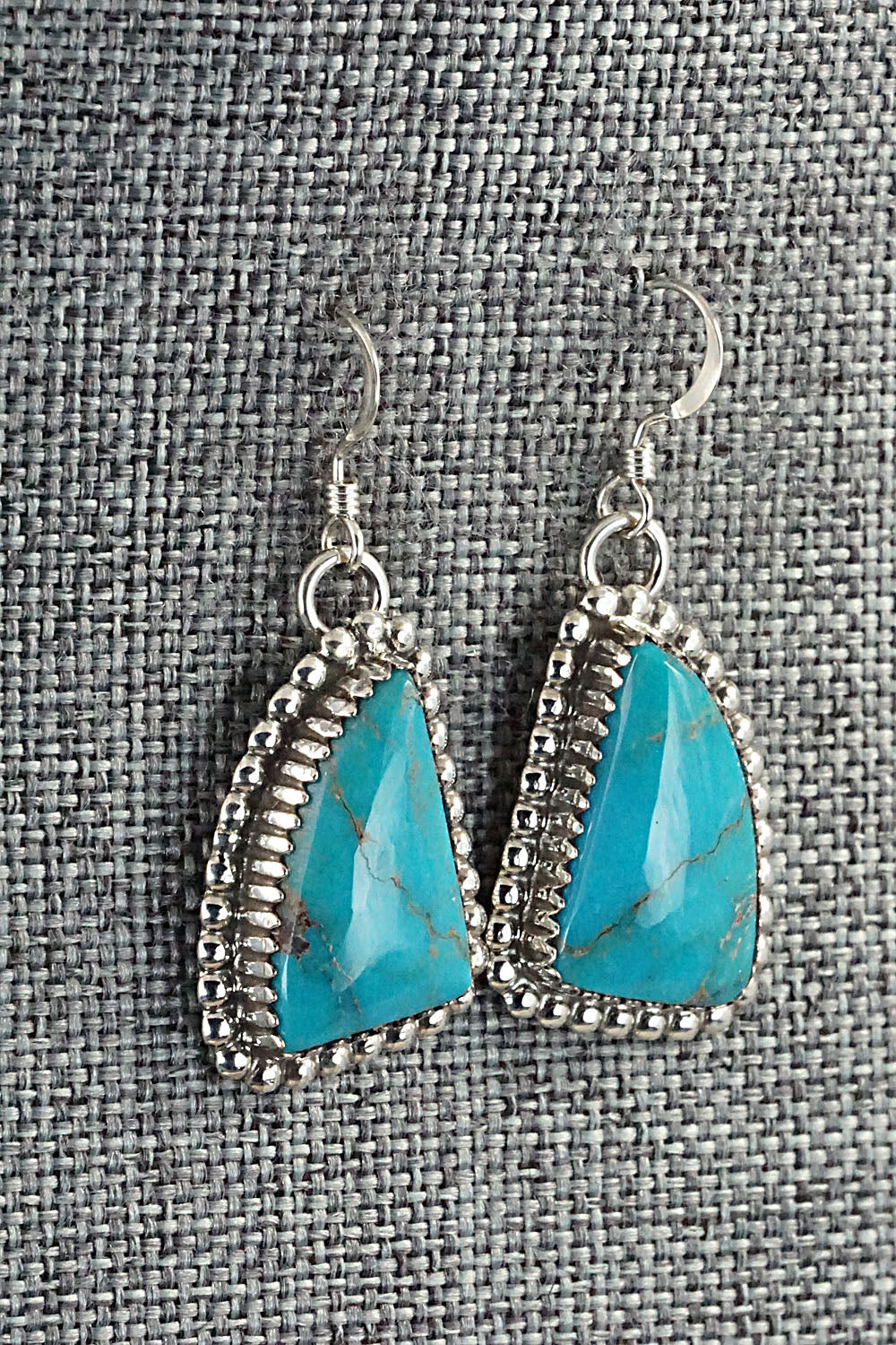 Turquoise & Sterling Silver Earrings - Alvin Joe