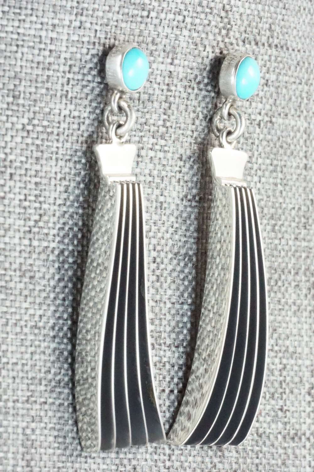 Turquoise & Sterling Silver Earrings - James Bahe