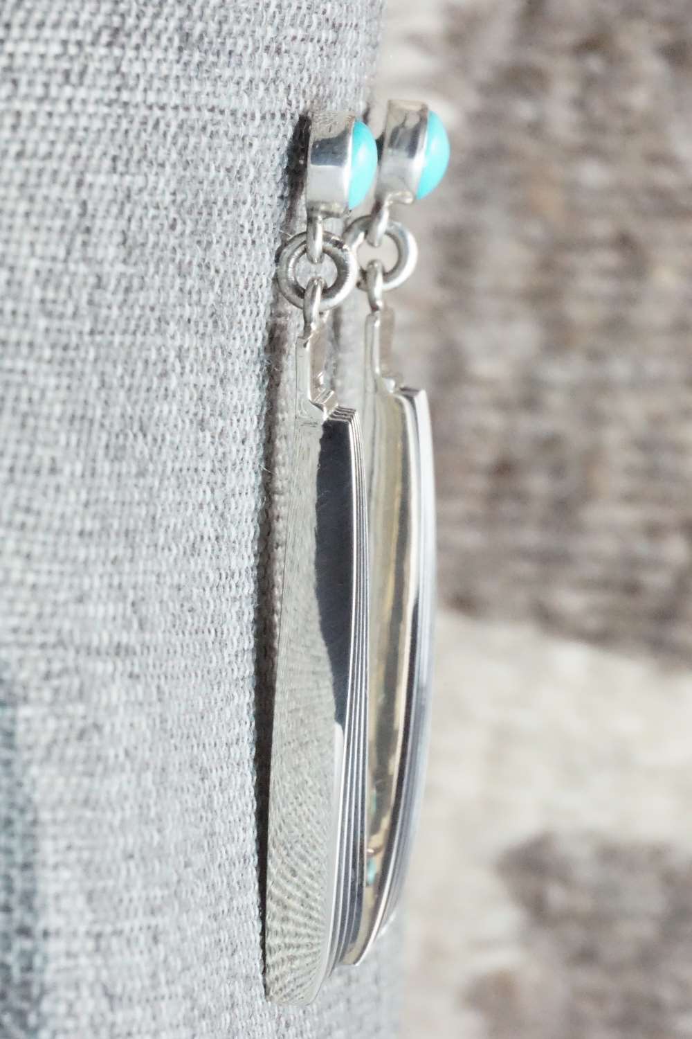 Turquoise & Sterling Silver Earrings - James Bahe