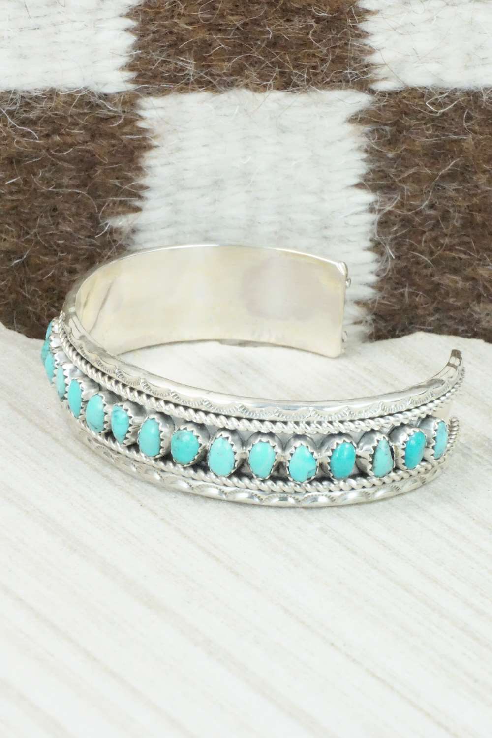 Turquoise & Sterling Silver Bracelet - Erick Wilson
