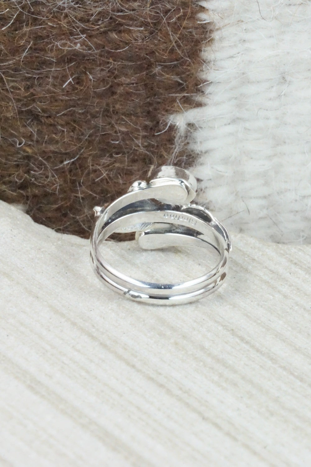 Turquoise & Sterling Silver Ring - Etta Belin - Size 8.25