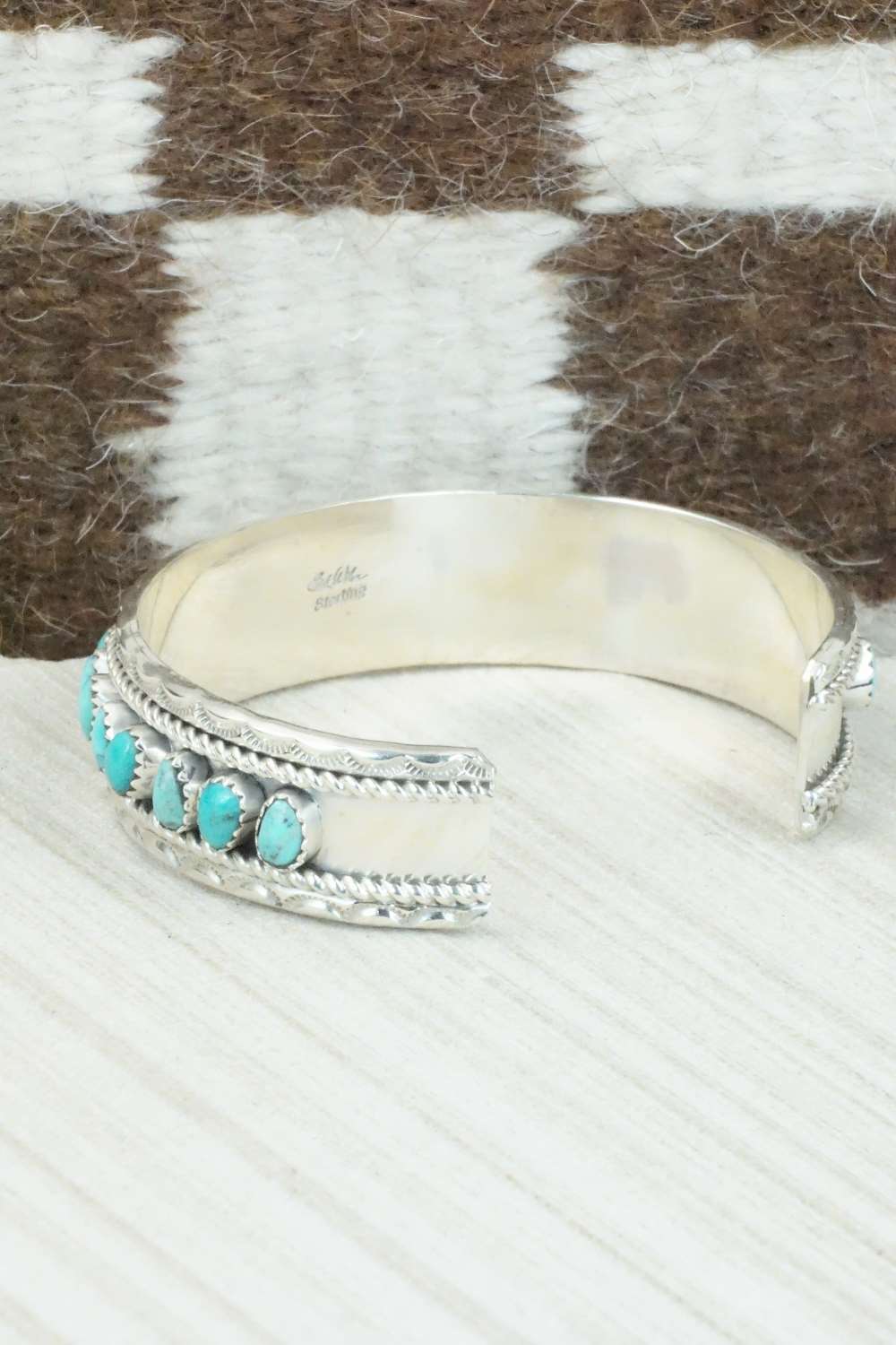 Turquoise & Sterling Silver Bracelet - Erick Wilson