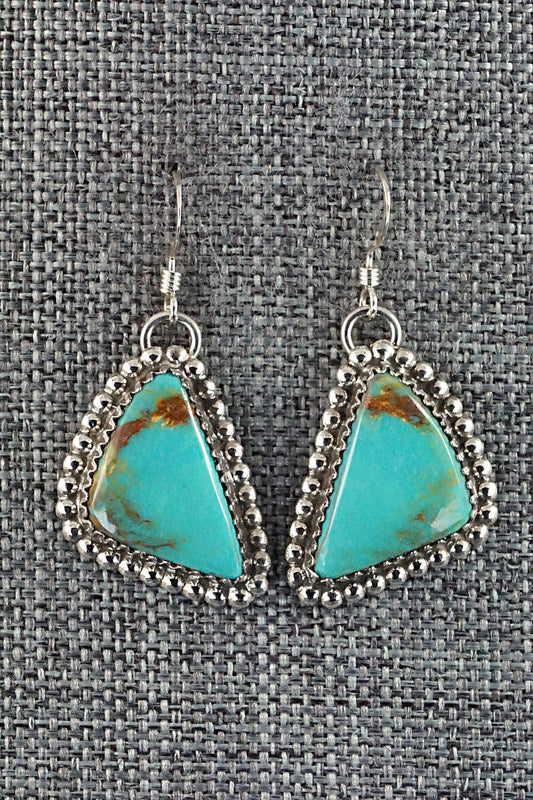 Turquoise & Sterling Silver Earrings - Alvin Joe