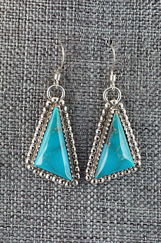 Turquoise & Sterling Silver Earrings - Alvin Joe