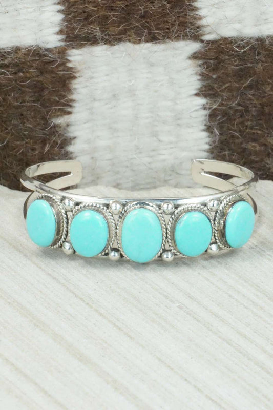 Turquoise & Sterling Silver Bracelet - Navajo
