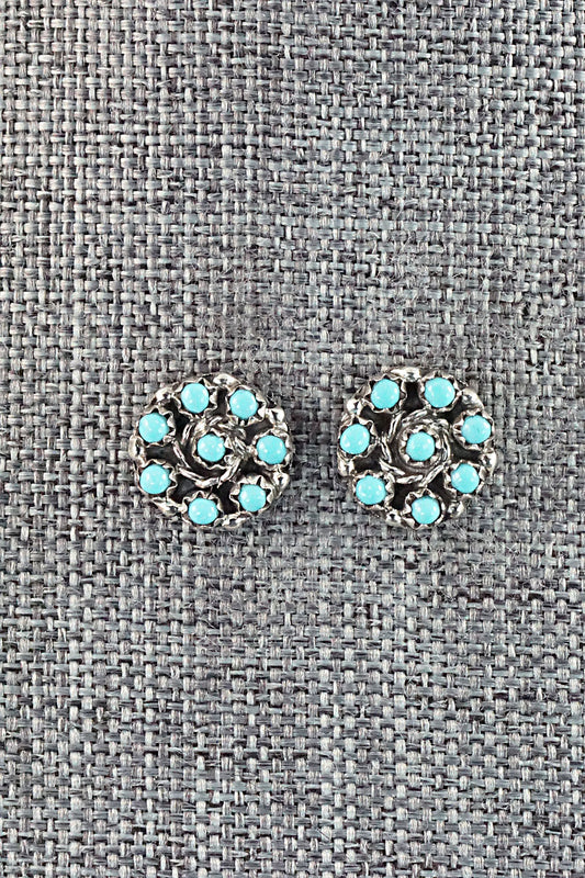 Turquoise & Sterling Silver Earrings - Randy Hooee