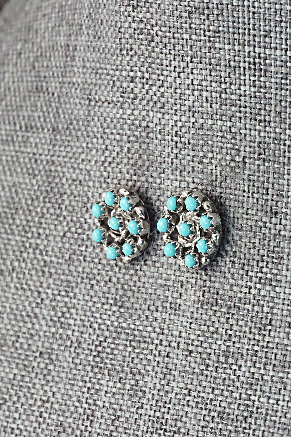 Turquoise & Sterling Silver Earrings - Randy Hooee