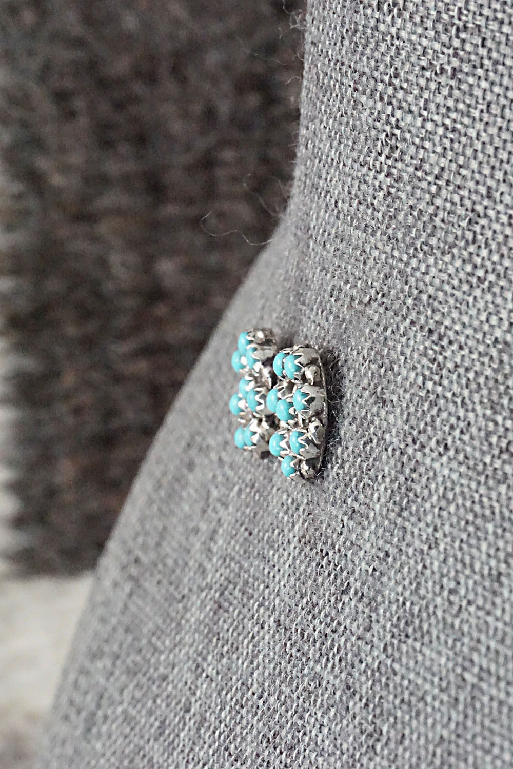Turquoise & Sterling Silver Earrings - Randy Hooee