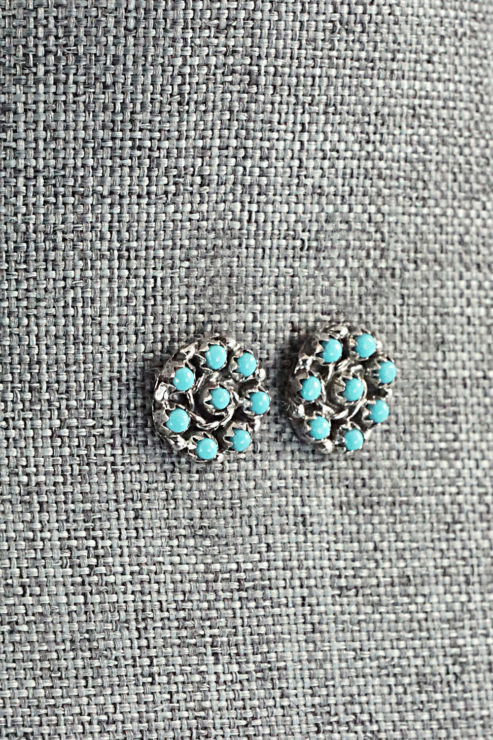 Turquoise & Sterling Silver Earrings - Randy Hooee