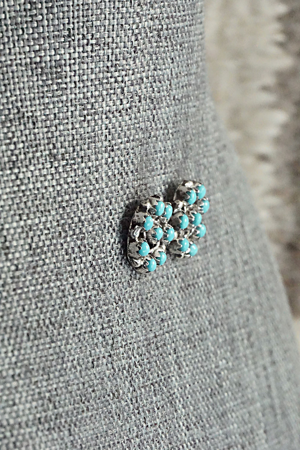 Turquoise & Sterling Silver Earrings - Randy Hooee