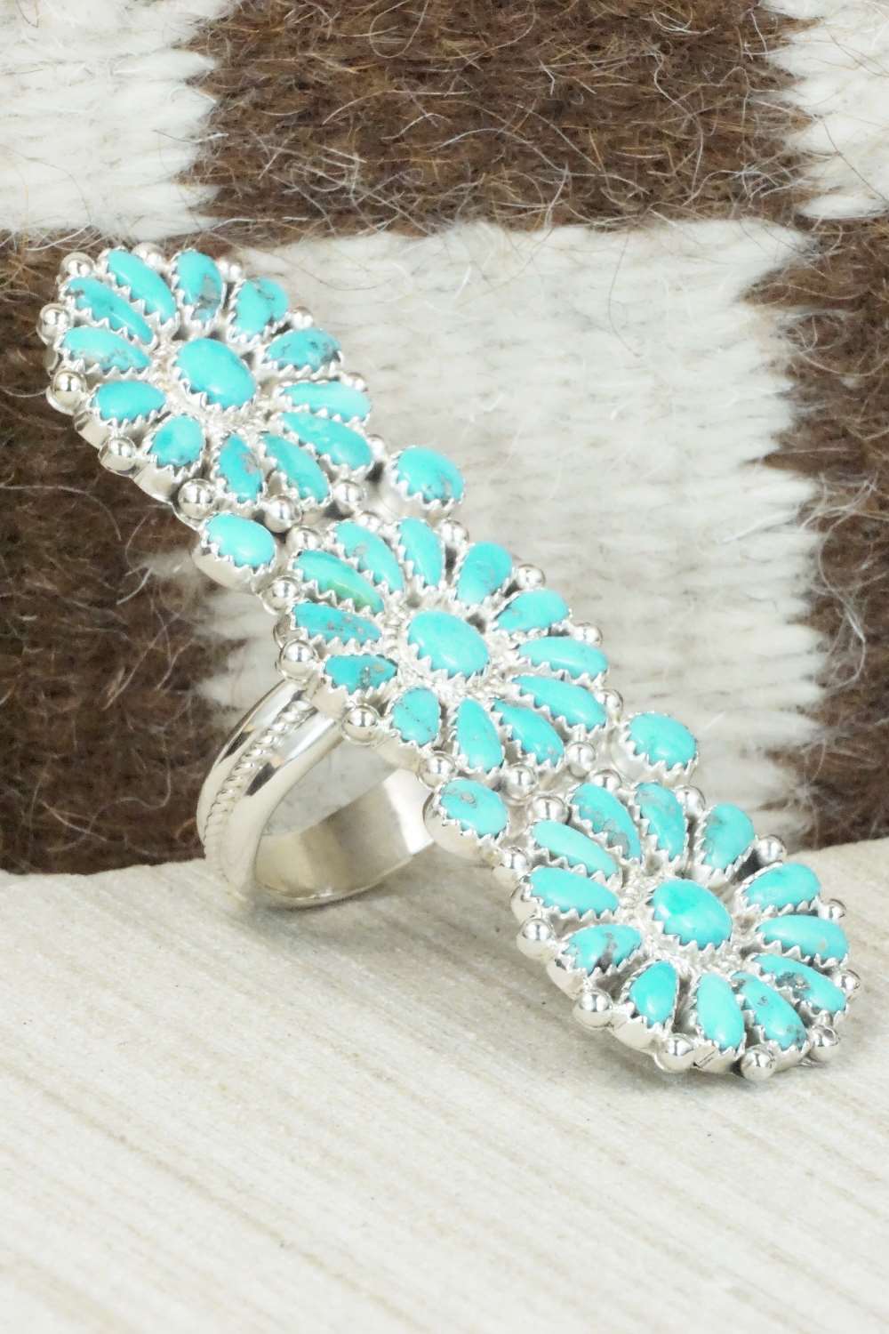 Turquoise & Sterling Silver Ring - Saraphina Wilson - Size 7.5