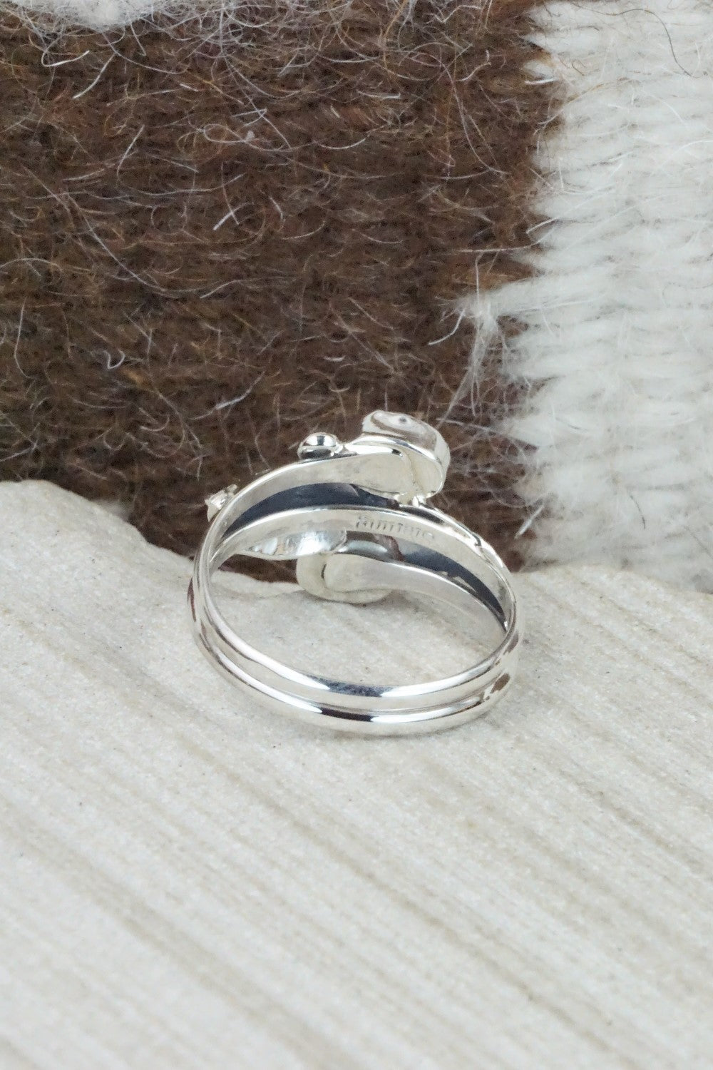 Turquoise & Sterling Silver Ring - Etta Belin - Size 9