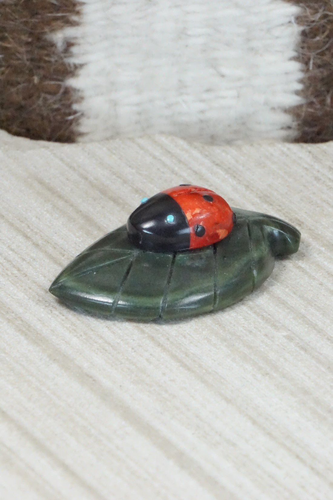 Lady Bug Zuni Fetish Carving - Reynold Lunasee