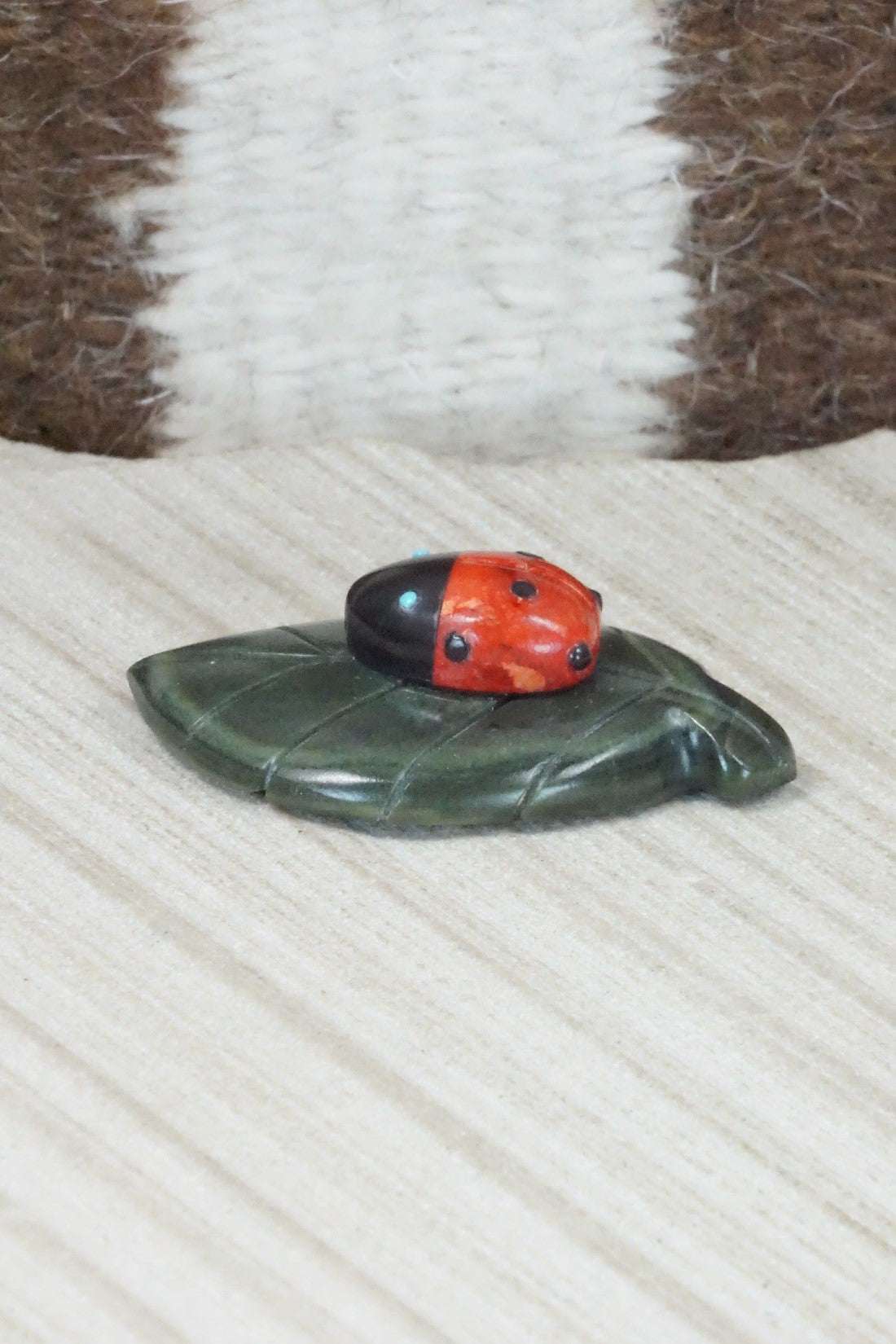 Lady Bug Zuni Fetish Carving - Reynold Lunasee