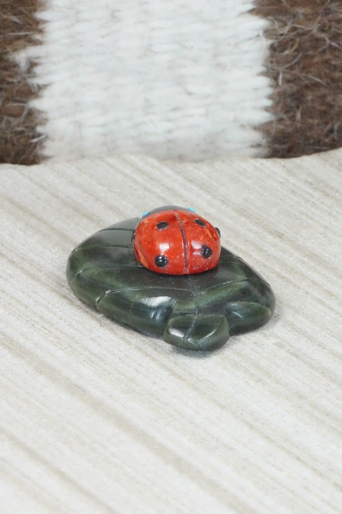 Lady Bug Zuni Fetish Carving - Reynold Lunasee