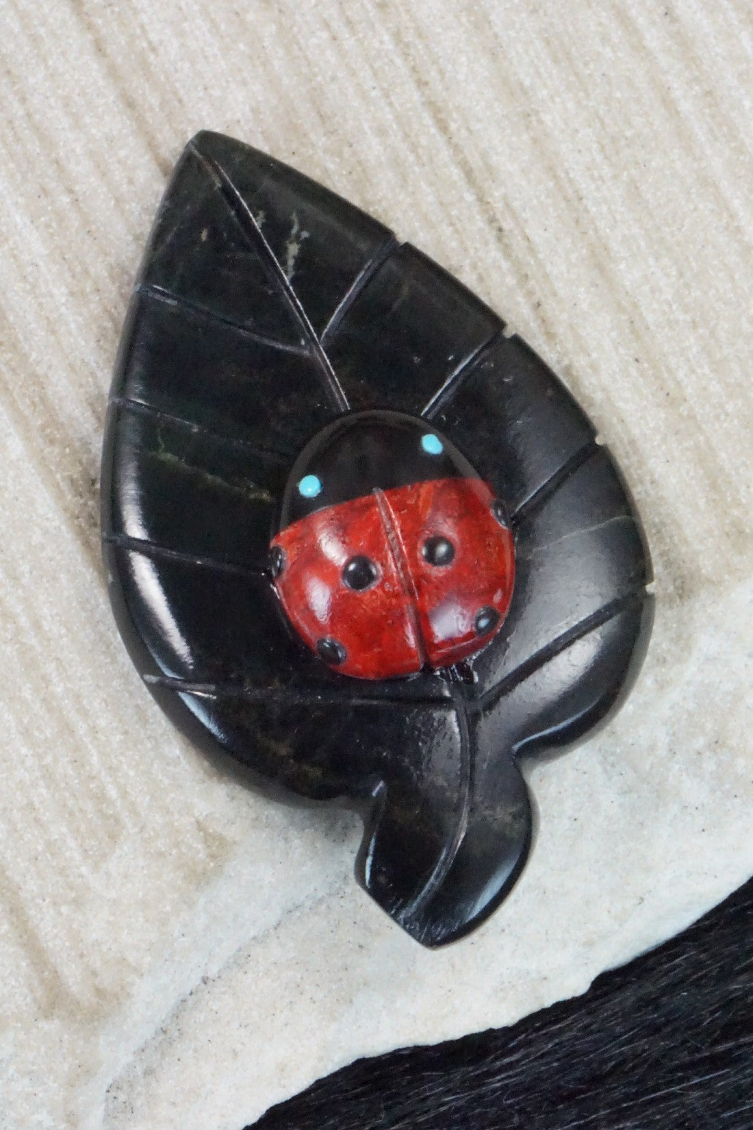 Lady Bug Zuni Fetish Carving - Reynold Lunasee