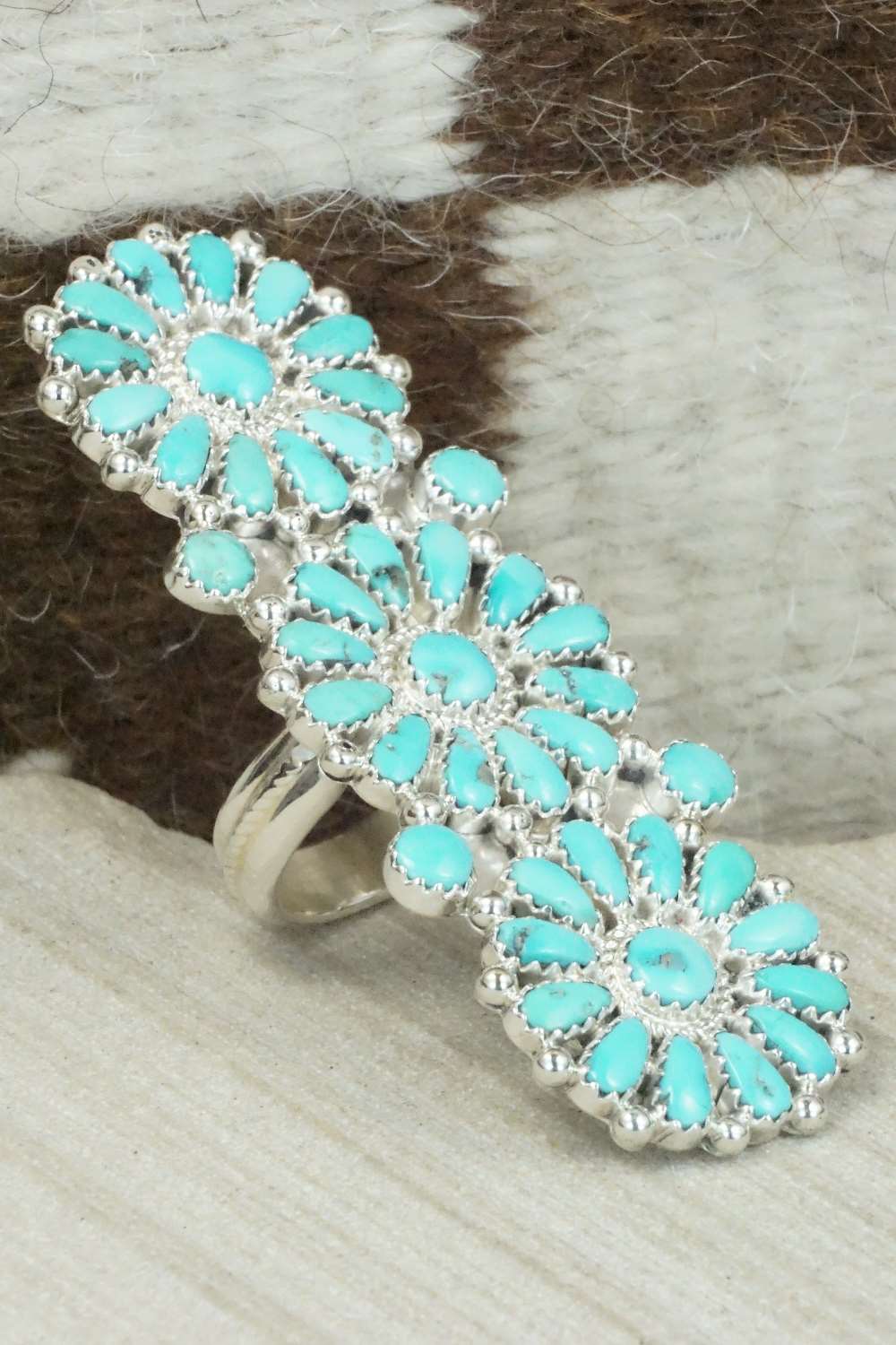Turquoise & Sterling Silver Ring - Saraphina Wilson - Size 7