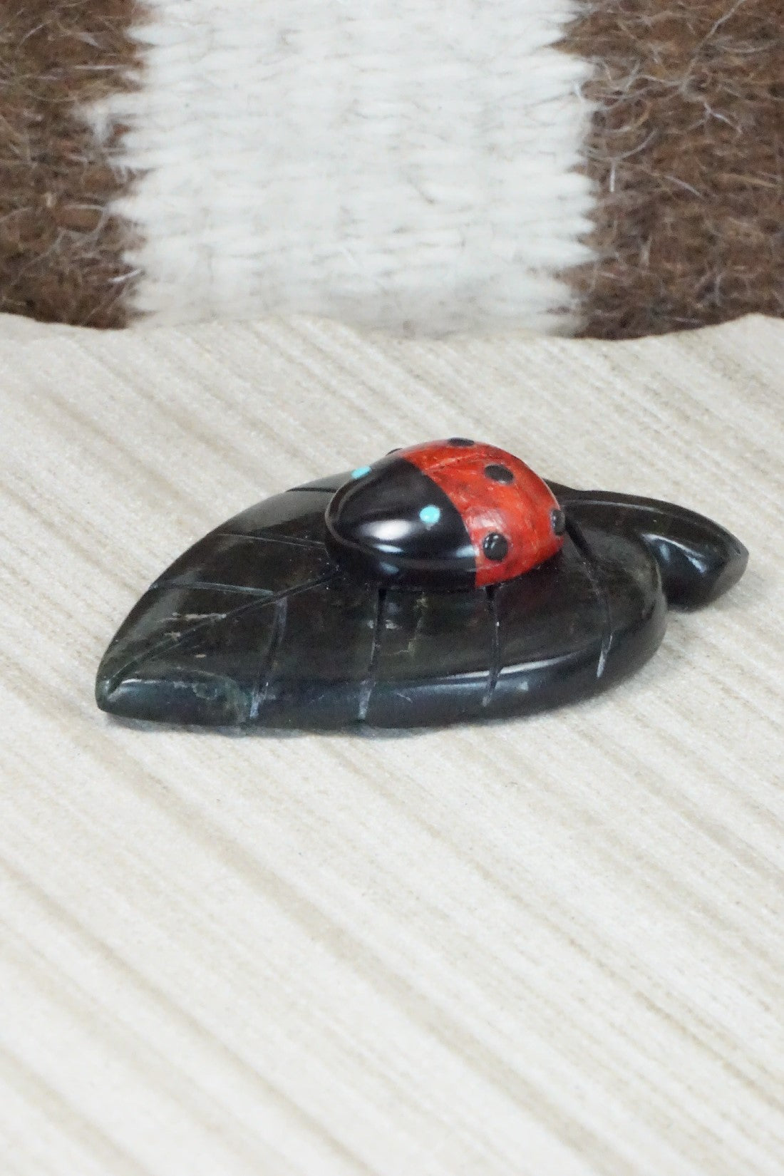 Lady Bug Zuni Fetish Carving - Reynold Lunasee