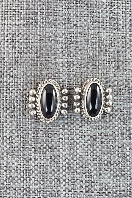 Onyx & Sterling Silver Earrings - Jan Mariano