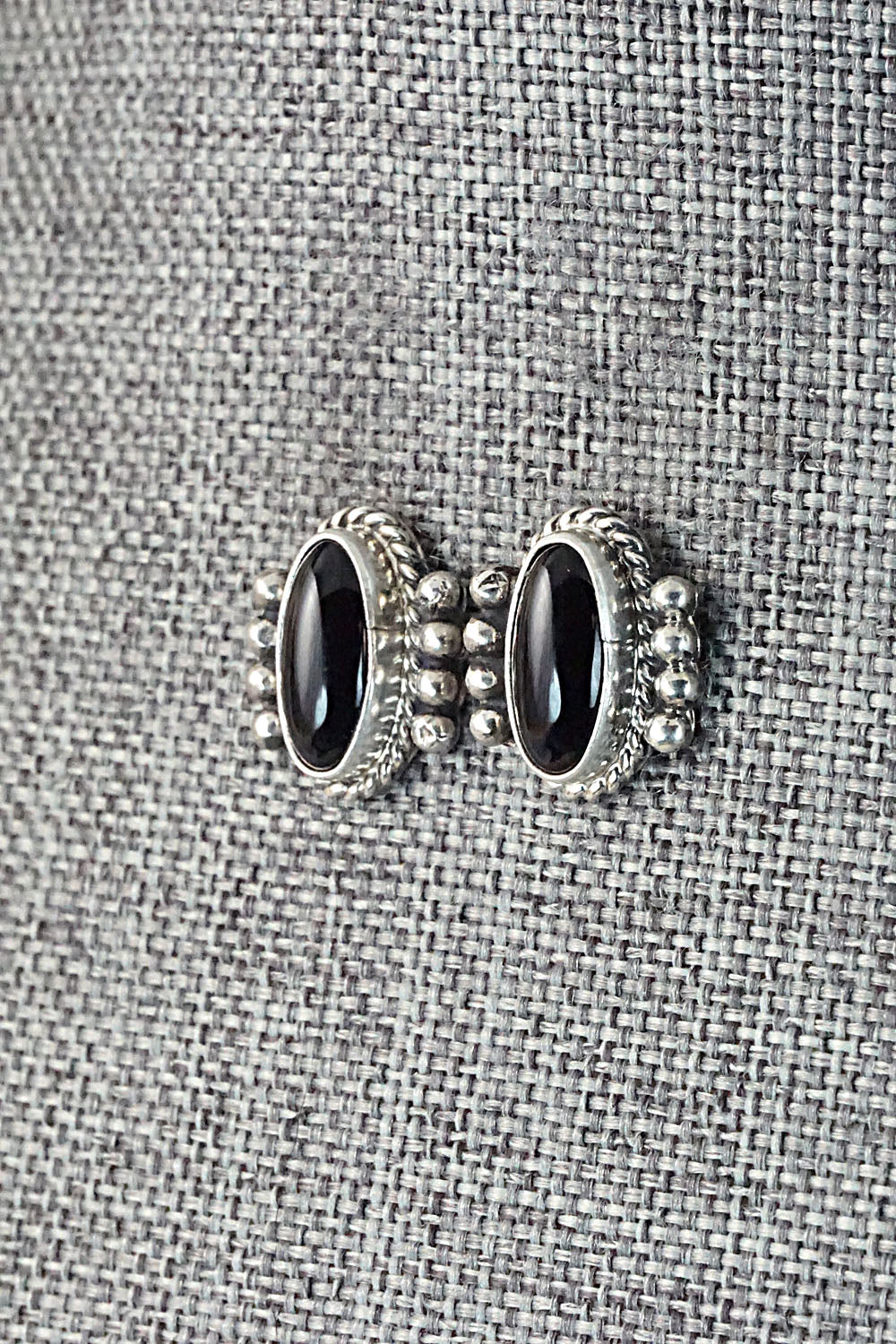 Onyx & Sterling Silver Earrings - Jan Mariano