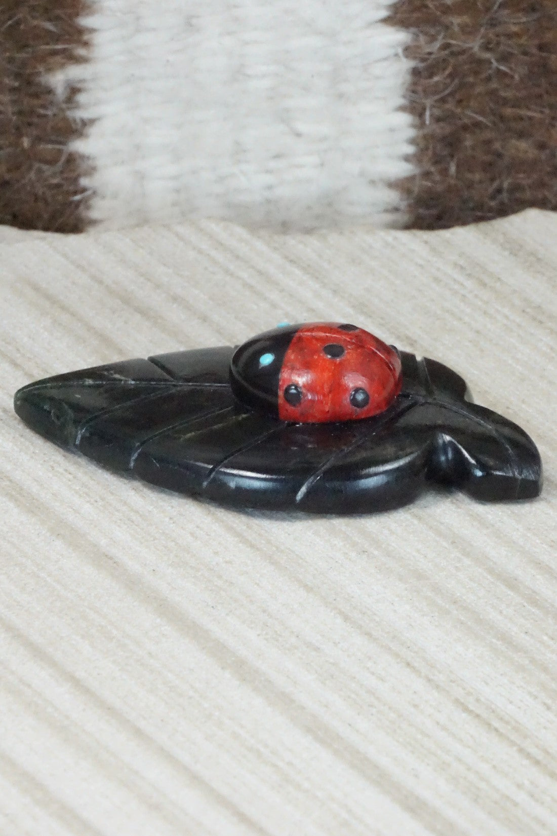 Lady Bug Zuni Fetish Carving - Reynold Lunasee